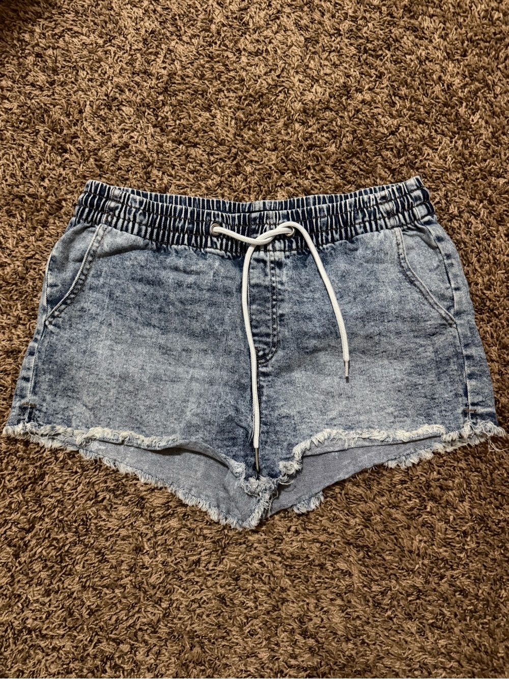 Kendall & Kylie Light Blue Denim Drawstring Shorts